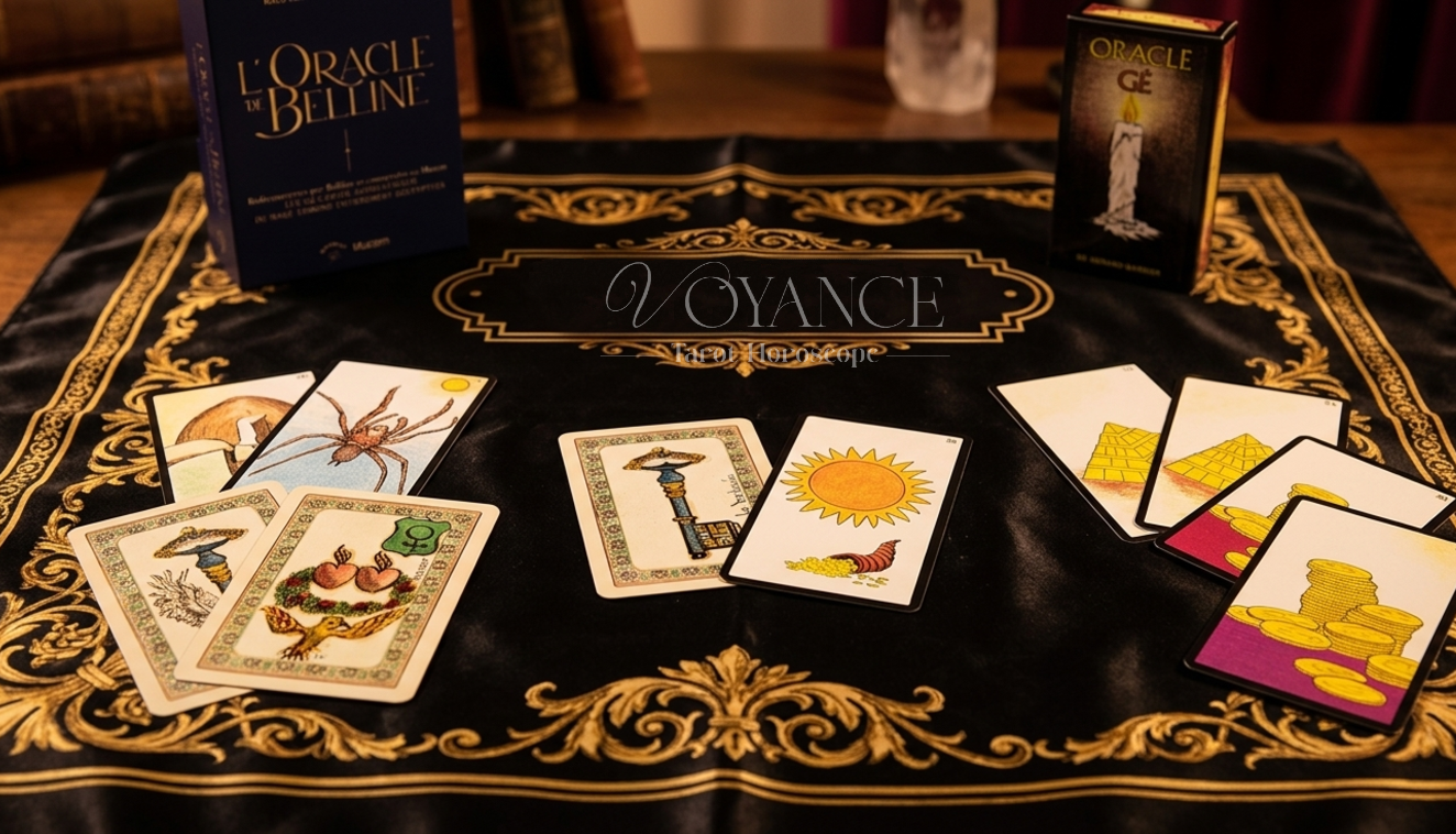 Oracle divinatoire pour l'amour — cartes de l'Oracle Bélline et Oracle G - Voyance Tarot Horoscope