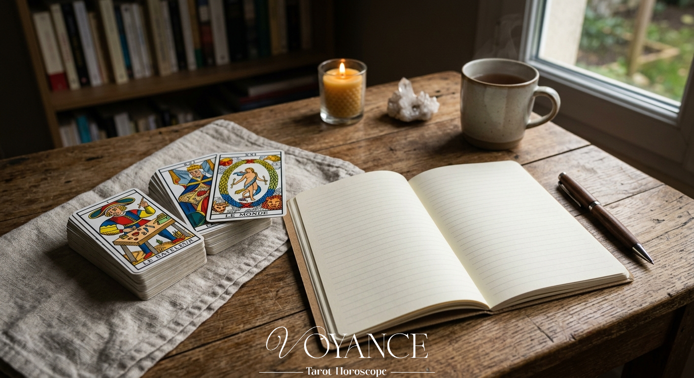 Apprendre le tarot seul avec un jeu de Marseille et un carnet
