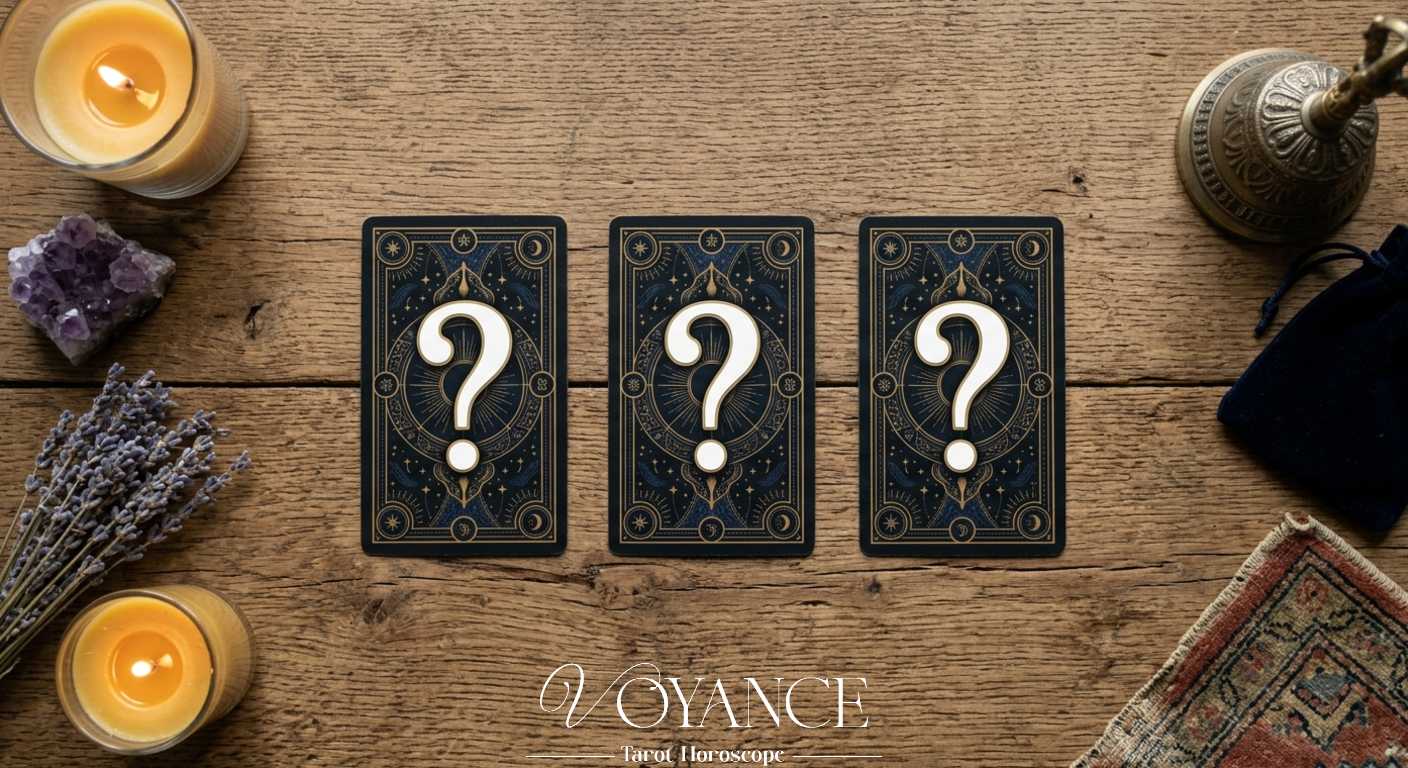 Tirage tarot oui non avec trois cartes disposées face cachée