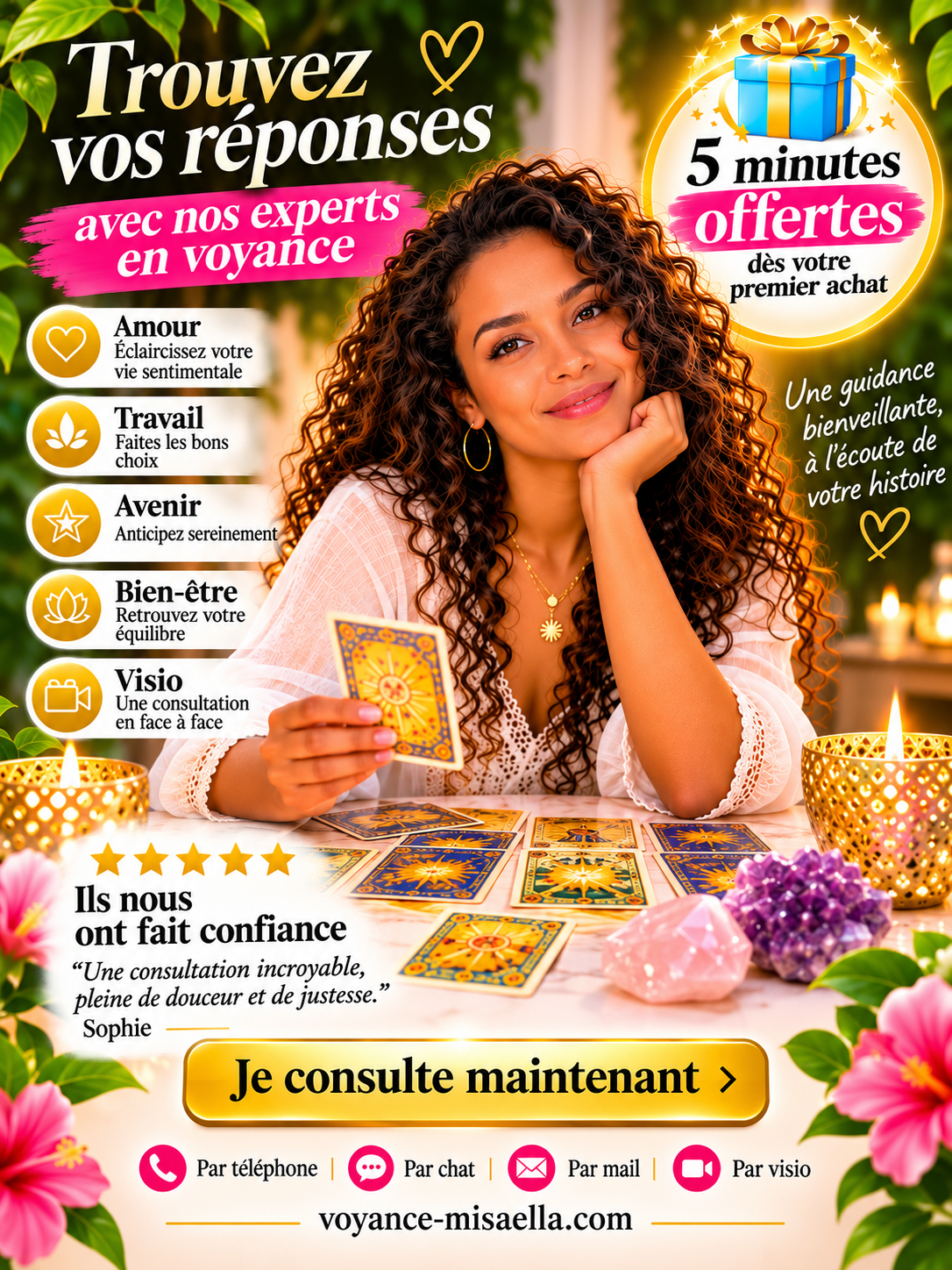 Voyance par Téléphone | Experts Sérieux 24h/7j | Réponses Immédiates🔮 12 minutes gratuite