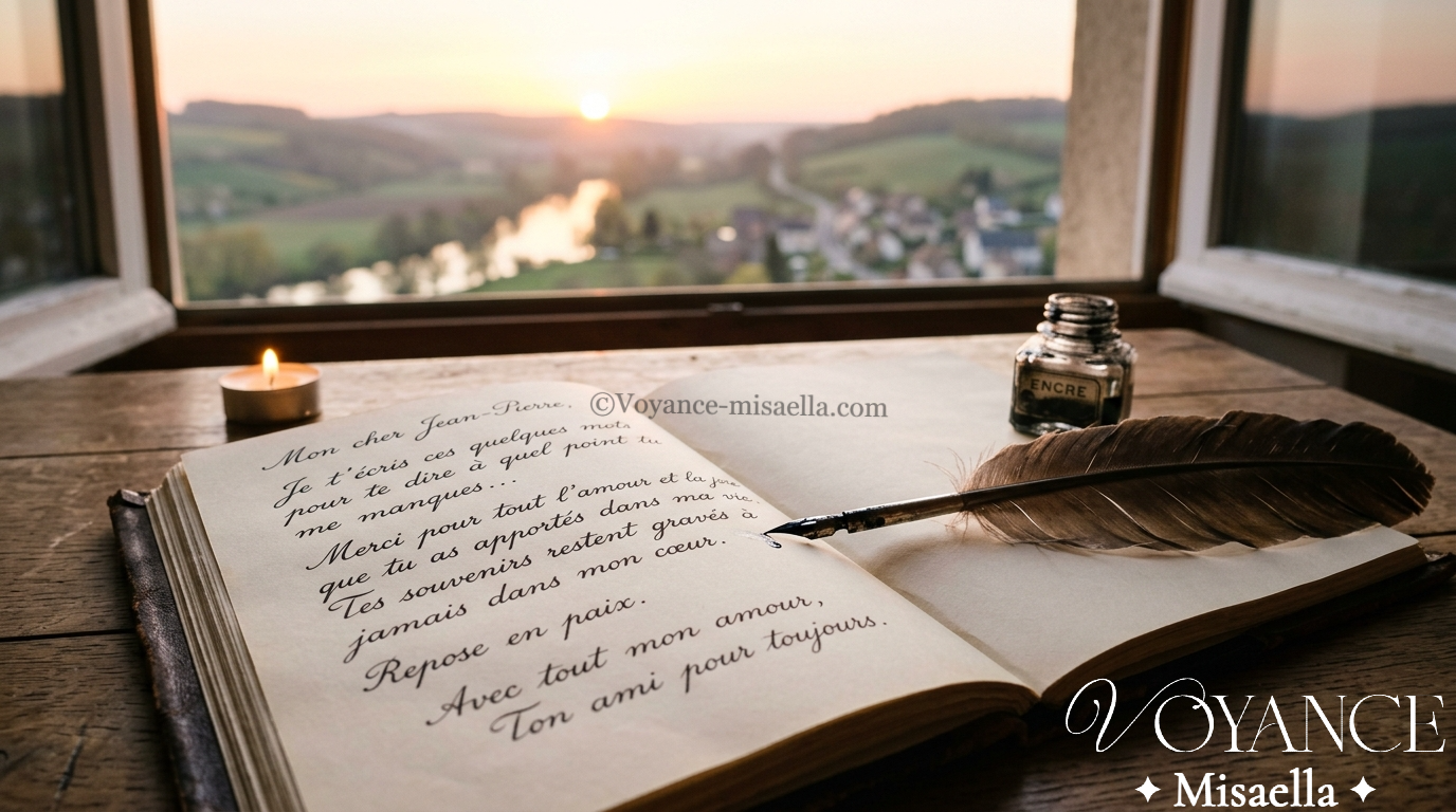 Écriture automatique et deuil : aide ou piège ? 3 lettre manuscrite et plume au lever du jour, écriture pour traverser le deuil