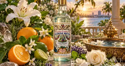 Le Florida Water, eau de Floride : son inventeur, ses origines, son rôle dans la magie caribéenne et le hoodoo, ses usages et un bain de chance pas à pas.