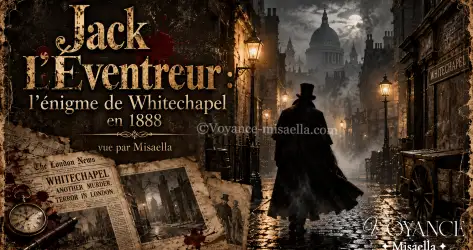 Jack l'Éventreur, Londres 1888 : les cinq victimes de Whitechapel, l'enquête, la presse, les lettres, les mobiles supposés, les suspects et le regard spirituel.
