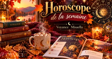 Horoscope hebdomadaire du 11 au 18 octobre 2026 pour les 12 signes : Vénus rétrograde, Mars trigone Saturne, premier quartier de lune, amour et travail.