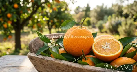 Les vertus ésotériques de l'orange : fruit solaire de la joie et de l'abondance, ses symboles, ses usages en magie verte et comment l'utiliser en rituel.